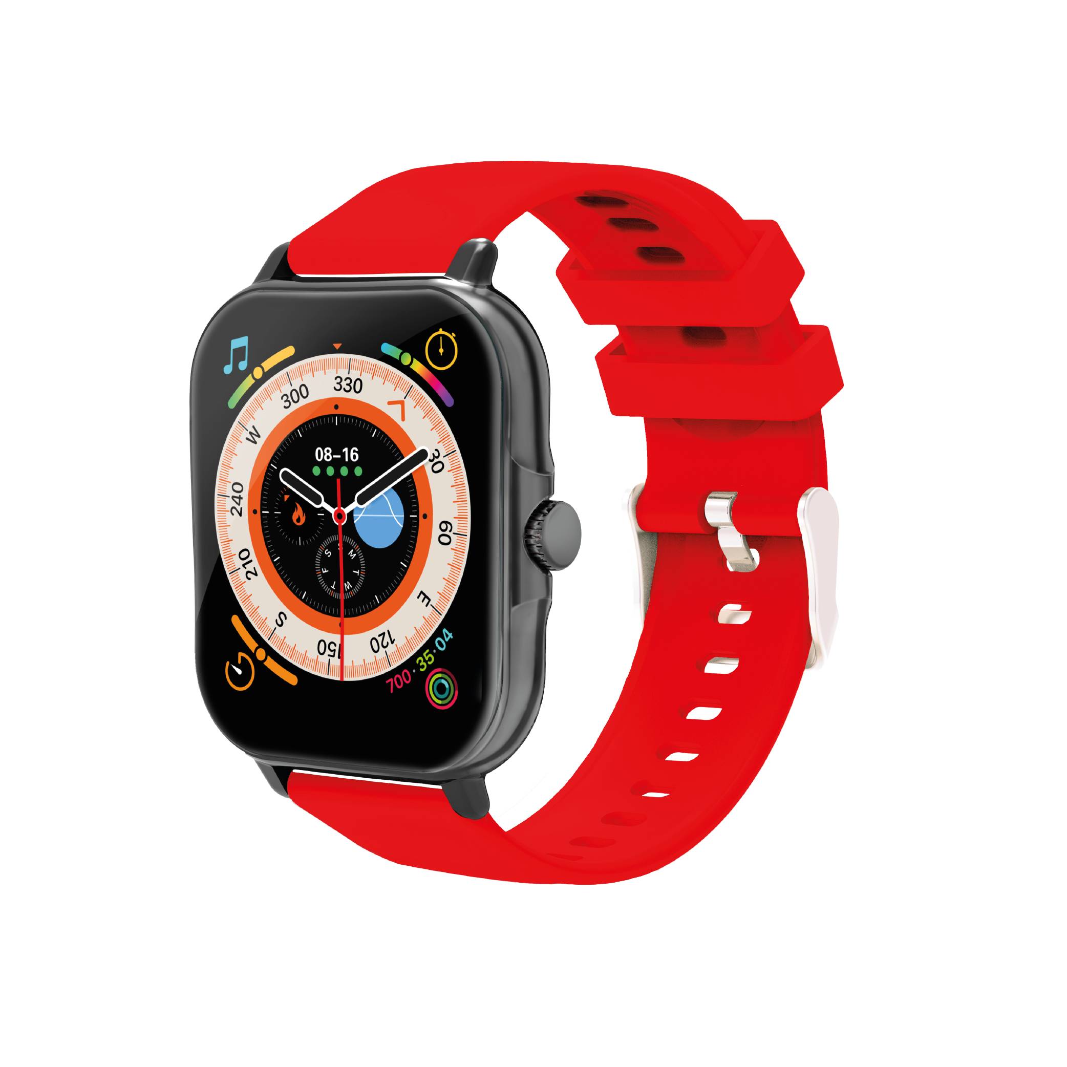 Smartwatch NECNON NSW-201 1.81 pulgadas Full Touch IP67 BT 5.0 Android/IOS Negro/Rojo - Smartwatch NECNON NSW-201 1.81 pulgadas Full Touch IP67 BT 5.0 Android/IOS Negro/Rojo -
